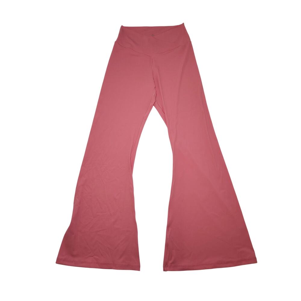 Sunzel Women's Flared Leggings Pink Sz XL Yoga Barbiecore Crossover Activewear